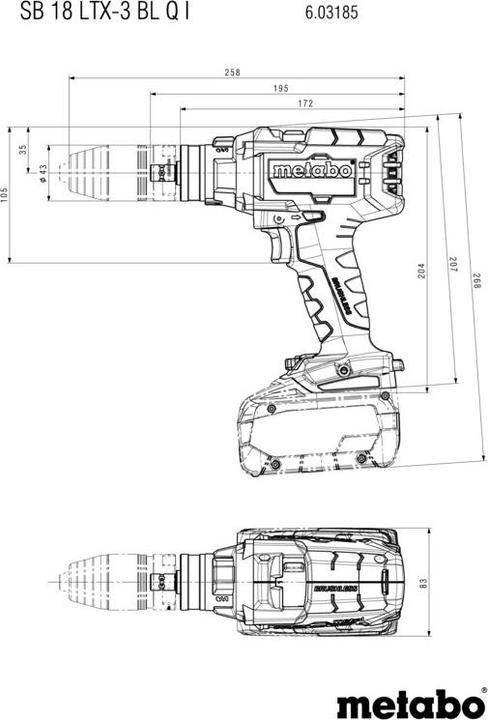 Produktbild Metabo SB 18 LTX-3 BL Q I (Akkubetrieb)
