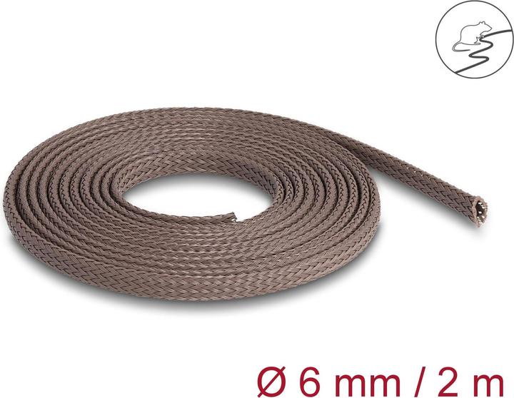 Image du produit Delock Gaine tressée anti-rongeurs, 2 m x 6 mm brun (Gaines pour câbles, 200 cm)
