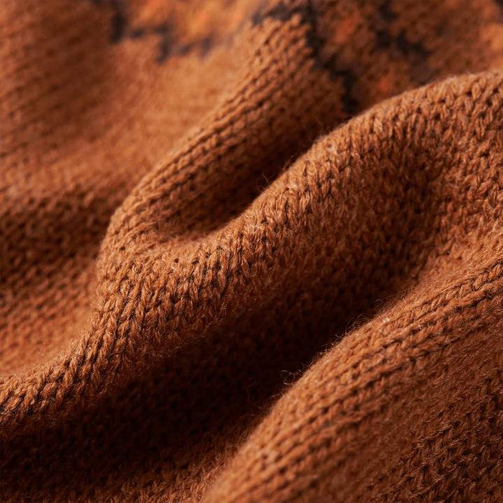 Produktbild VidaXL Kinderpullover Gestrickt Cognac 92,Material: 100 (92)