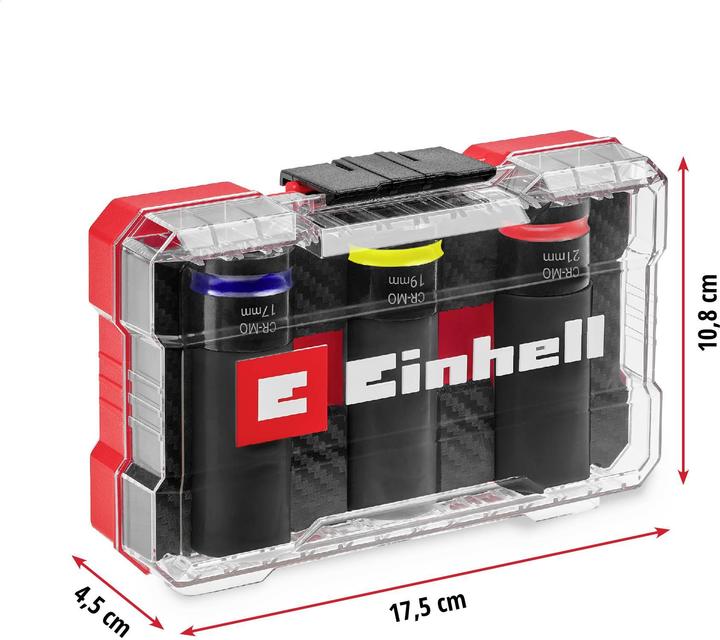 Actual product image Einhell Impact Stecknuss-Set, 109263, 3-teilig (17 mm, 19 mm, 21 mm)