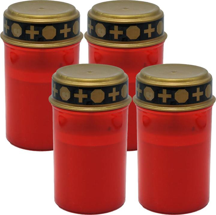 Produktbild Top ten 4er-Set LED-Grablicht, batteriebetrieben, rot (4 x)