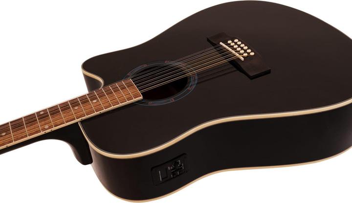 Actual product image Dimavery DR-612 acoustic guitar 12-string, black (Western guitar)
