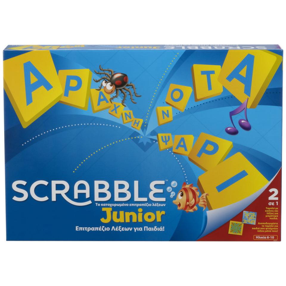 Mattel Table Scrabble Junior Greek Edition for 2-4 Players 6+ Y9672 (Griechisch)
