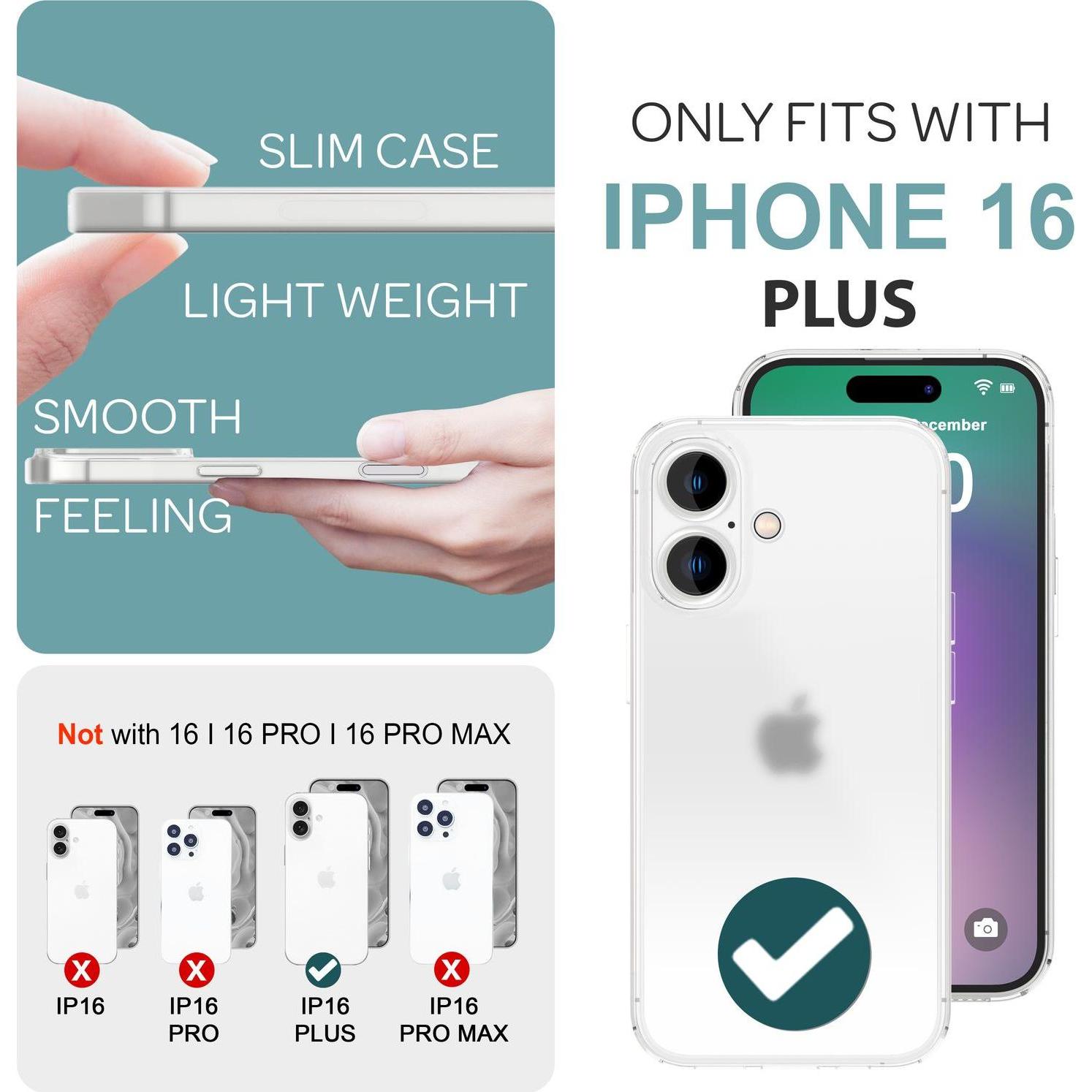 Thumbnail - Nalia Extrem Dünnes 0,3mm Mattes Hardcase (Apple iPhone 16 Plus), Smartphone Hülle, Weiss
