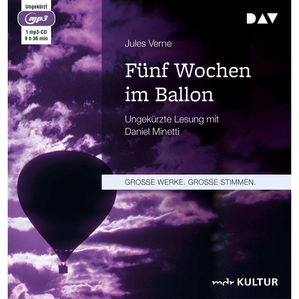 Fünf Wochen im Ballon, Hörbücher von Jules Verne, Daniel Minetti