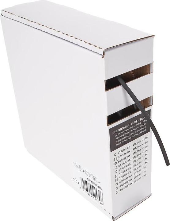 Velleman SHRINKABLE TUBE 2:1 - 2.5mm - BLACK - 15m - BOX (1x)