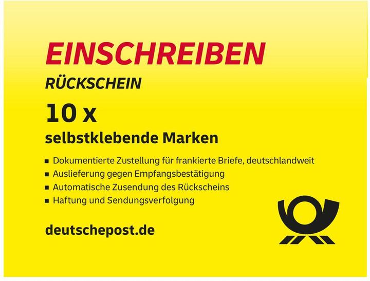 Immagine prodotto Deutsche Post 10 €2,65 Francobolli autoadesivi per raccomandata (1 x)