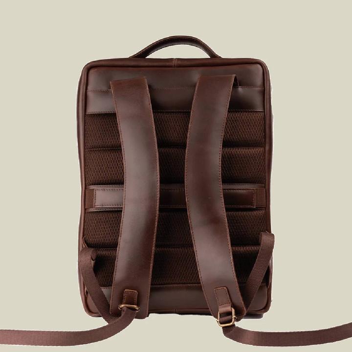 Image du produit Buckle & Seam Leder Rucksack Mik Braun/Dots