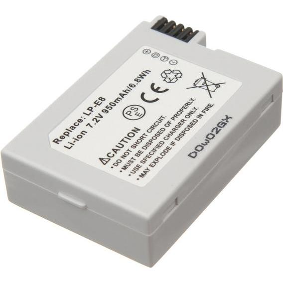 Dörr Batteria della macchina fotografica digitale per Canon LP-E8 (Batteria della fotocamera), Alimentatore fotocamera, Grigio