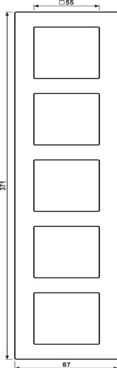 Actual product image JUNG Frame 5-fold anthracite matt AC 585 BF ANM