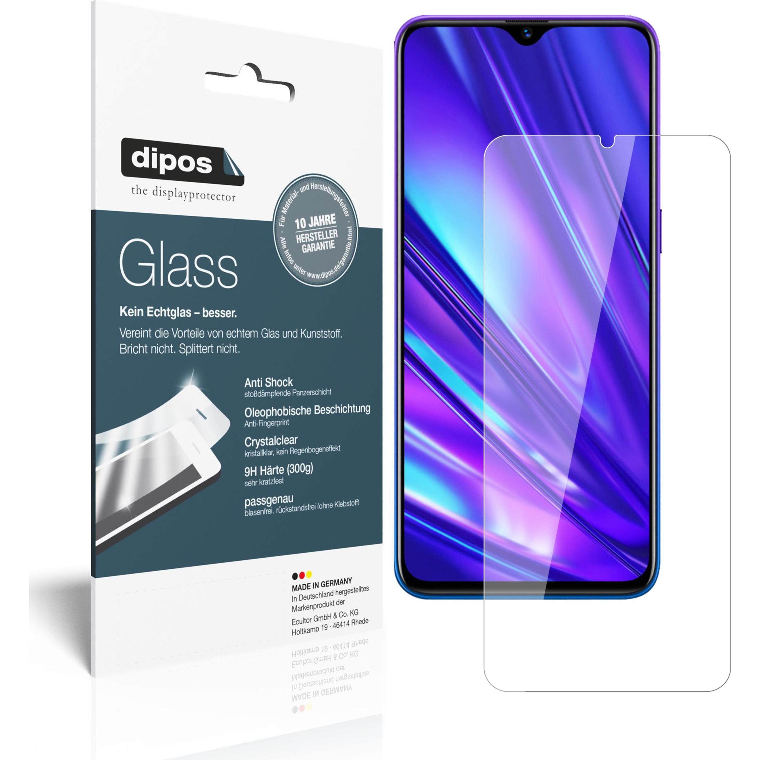 Dipos Displayschutz Anti-Shock (2 Stück, Realme Q), Smartphone Schutzfolie, Transparent