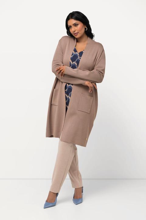 Actual product image Ulla Popken Long Open Front Cardigan Sweater (58)