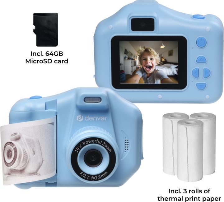 Actual product image Denver KPC-1370 Kids Camera with Printer