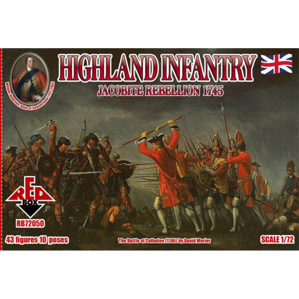 Red Box Highland Infantry 1745,Jacobite Rebell. (RB72050)