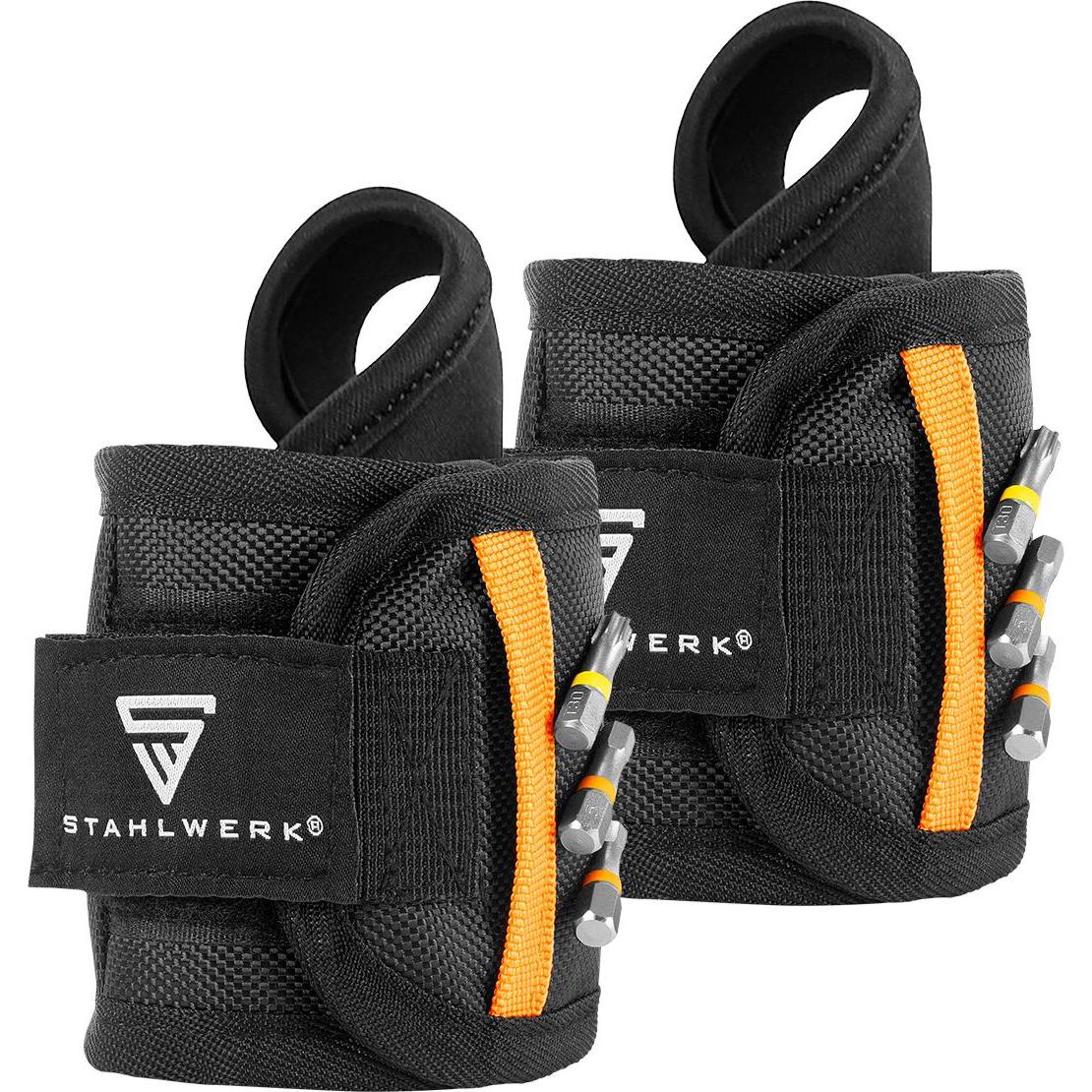 Stahlwerk, Magnet, Magnet-Armband 2er Set für Heimwerker zur Befestigung am Handgelenk (2 x)