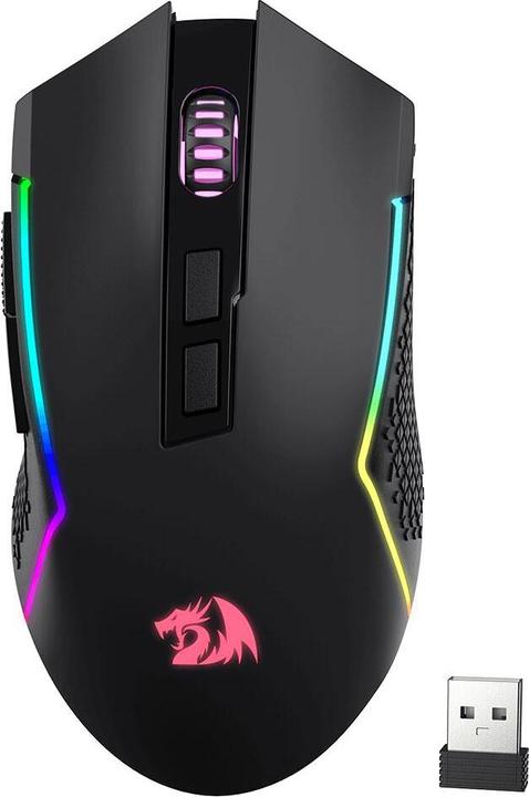 Produktbild Redragon Trident Wireless Bluetooth & Wired Gaming Mouse Black RGB Lighting (Kabelgebunden, Kabellos)