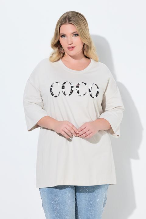 Image du produit Miamoda T-shirt oversize, application COCO léopard (46, 48)