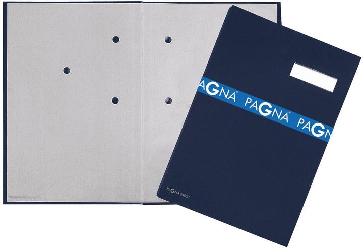 Produktbild Pagna Unterschriftenmappe Leinen mit 5 Fächer, Blau (A4, 1x)