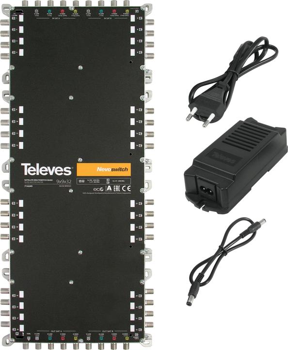 Produktbild Televes Umschaltmatrix MS 936NCQ 9 Eingänge 36 Ausgänge aktiv Guss (Multischalter)