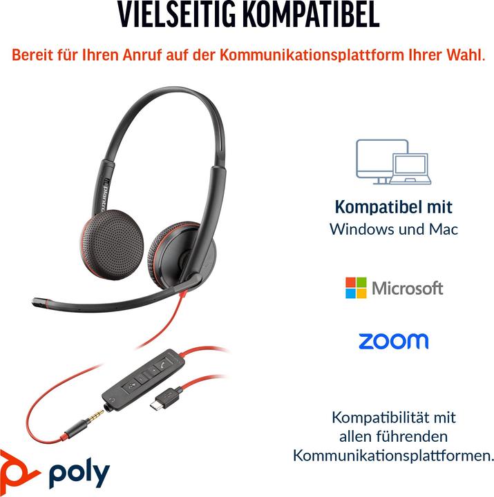 Actual product image Poly Blackwire 3225 (Cable, USB-C)