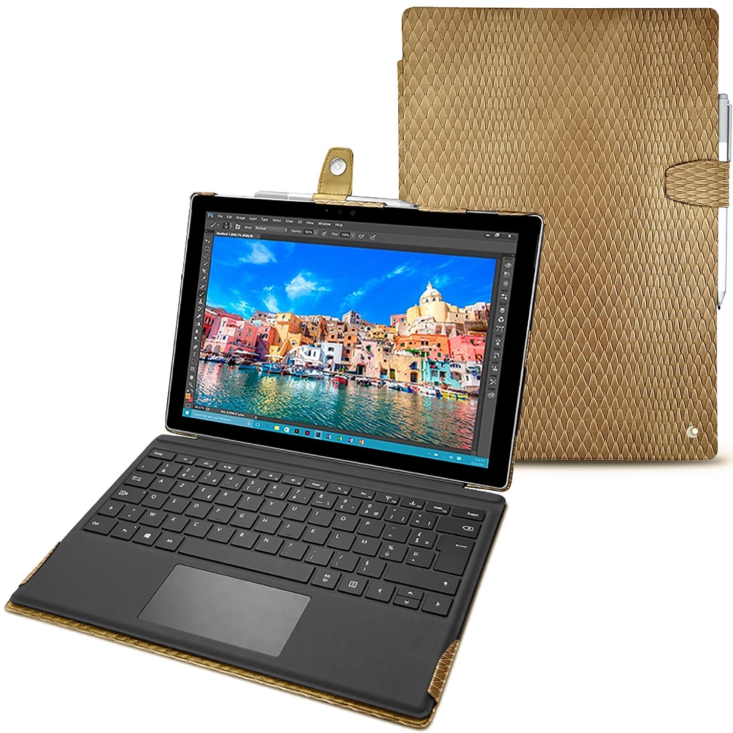 Thumbnail - Noreve Lederschutzhülle (Microsoft Surface Pro 4), Tablet Hülle, Braun
