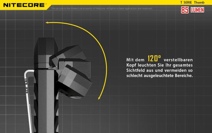 Produktbild Nitecore Thumb (7.40 cm, 85 lm)