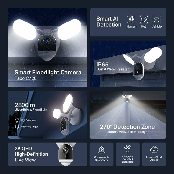 Productafbeelding TP-Link Tapo C720 2K QHD netwerkcamera (2560 x 1440 Pixels)