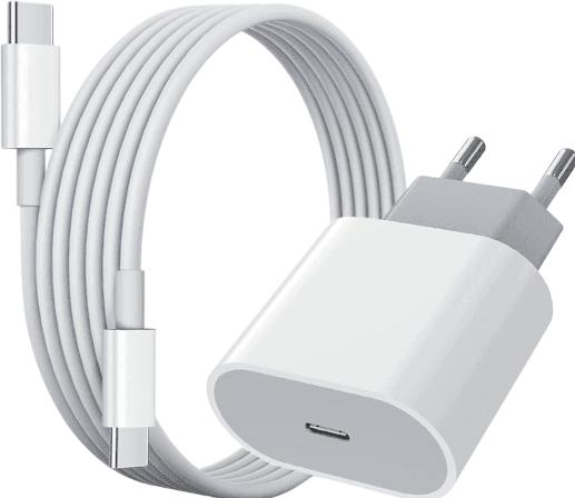 mobileup Set di cavi di ricarica da USB C a USB C di Apple con caricatore rapido incluso (20 W)