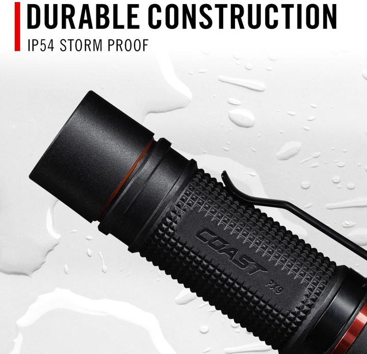Actual product image Coast PX9R rechargeable torch 1000 lumen (1000 lm)