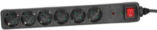 Actual product image InLine socket strip (6 x, CEE 7/3, 1.50 m)