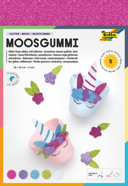 Actual product image Folia Foam rubber glitter