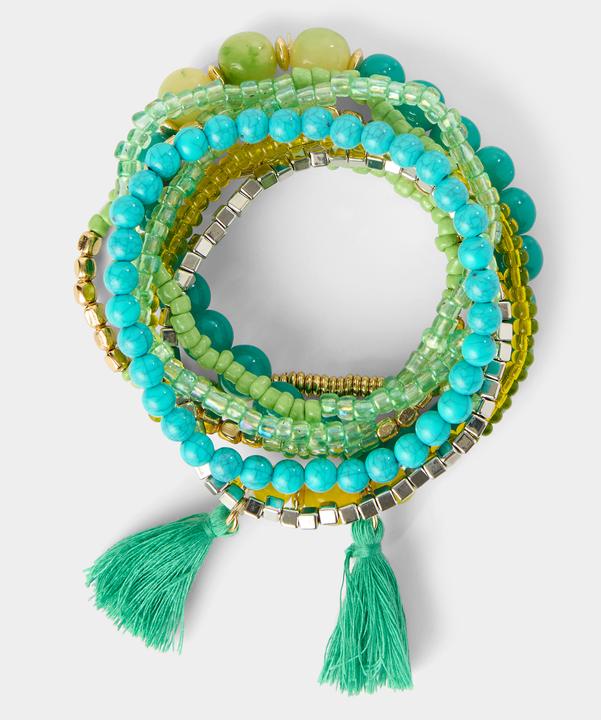 Immagine prodotto Joe Browns Different Size Bead Bracelet Set (Filo di cotone, METALLI, Perline di resina, Perline di vetro)