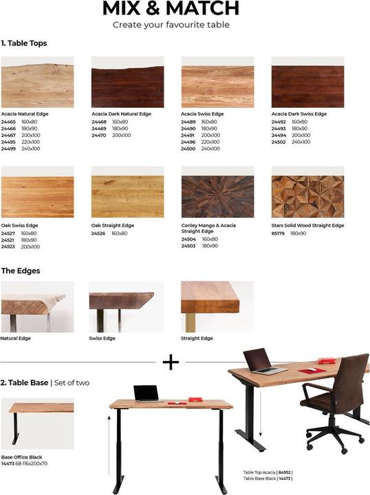 Image du produit Kare Design Piètement de table Tavola Office noir