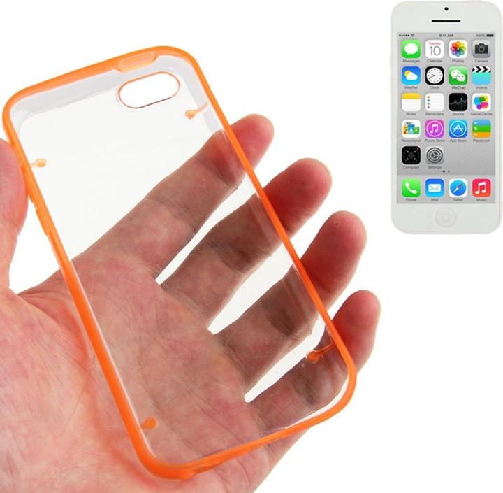 Actual product image König Design Protective cover Hard Case for mobile Apple iPhone 5C Orange (Apple iPhone 5c)