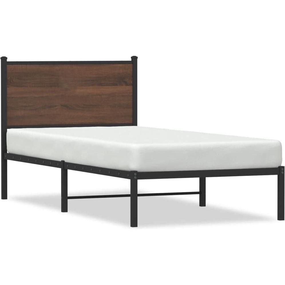 VidaXL, Bett, Bettgestell mit Kopfteil (75 x 190 cm)
