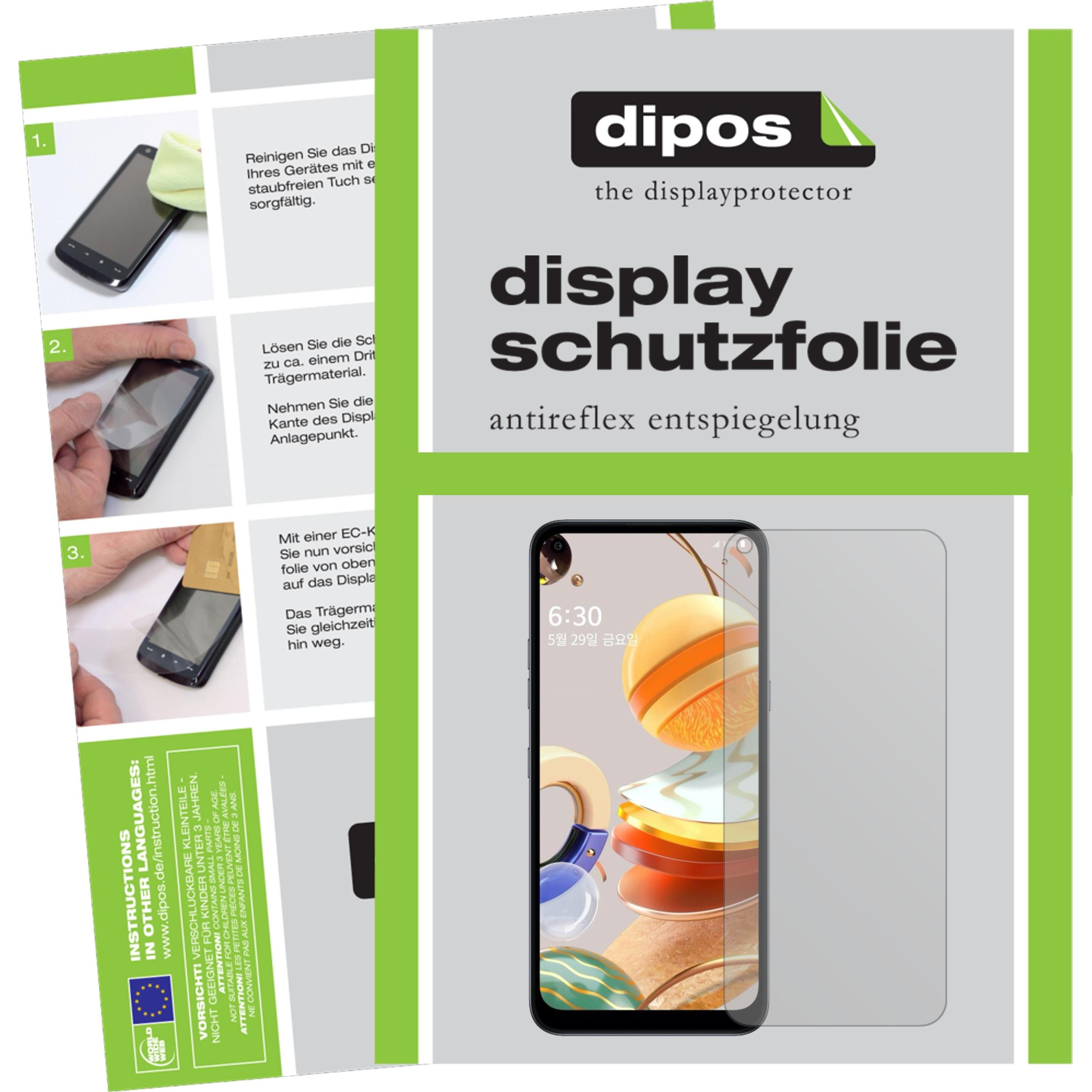 Dipos Displayschutzfolie Antireflex (5 Stück, Lg q61), Smartphone Schutzfolie, Transparent