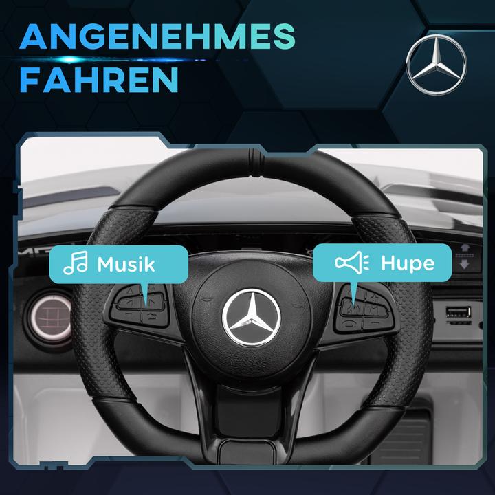 Produktbild Aiyaplay Kinder Elektroauto Kunststoff, Metall Weiss (12 V)