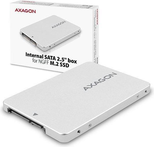 Produktbild Axagon RSS-M2SD Gehäuse für M.2-SATA-SSDs bis 2280 - Aluminium (M.2 2280)