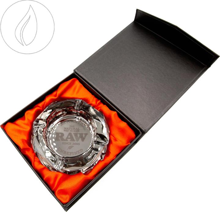 Actual product image RAW The Dark Side Glass Ashtray