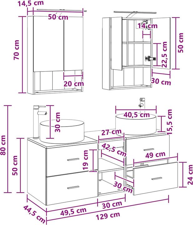 Produktbild vidaXL Badezimmer Set
