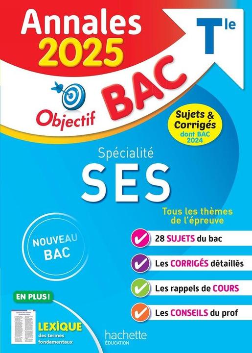Produktbild Spécialité SES terminale : annales 2025, sujets & corrigés (Französisch, Braquet Laurent, Brun Jean-Paul, Mourey David, 2024)
