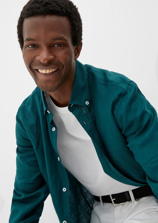 Immagine prodotto s.Oliver Hemd Leinenhemd mit Button-Down-Kragen (XXL)