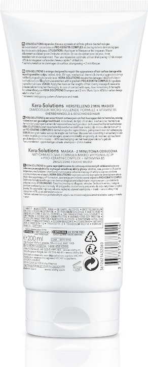 Productafbeelding Vichy Dercos Kera-Solutions Regenererend Haarmasker 2 minuten (200 ml)
