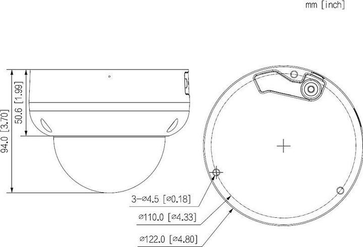 Produktbild Dahua CCTV 8MP General Vandal-proof Dome Camera Network CAMERA, DH-IPC-HDBW3841RP-ZS-27135-S2 (3840 x 2160 Pixels)