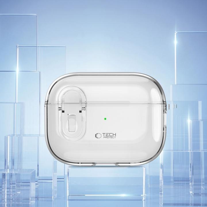 Image du produit Tech-Protect Headphone case Apple SLIM HOOK APPLE AIRPODS PRO 1 / 2 Transparent (Sac pour écouteurs)