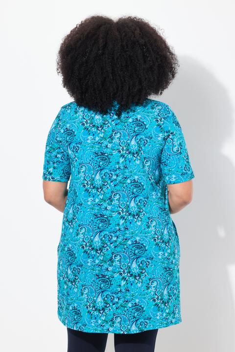 Produktbild Ulla Popken Longshirt, A-Linie, Carree-Ausschnitt, Halbarm (58)