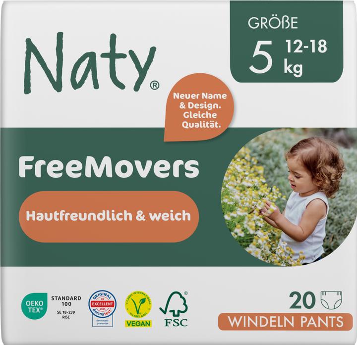 Naty Bio-Windelhöschen (Gr. 5, Tragepack, 20 Stück)