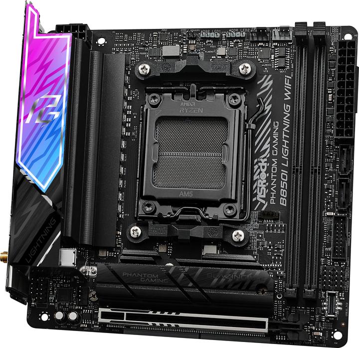Productafbeelding AsRock Phantom Gaming B850I Lightning WiFi (AM5, AMD B850, Mini-ITX)