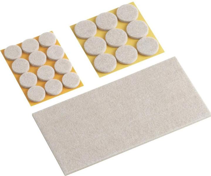 Metafranc Felt glider assortment TopSoft self-adhesive, 22 pieces (Felt gliders, 22 Piece)