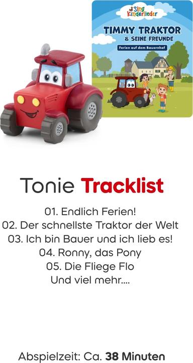 Produktbild Tonies Audiosystem Hörfigur Sing Kinderlieder - Timmy Traktor & seine Freunde (Deutsch)